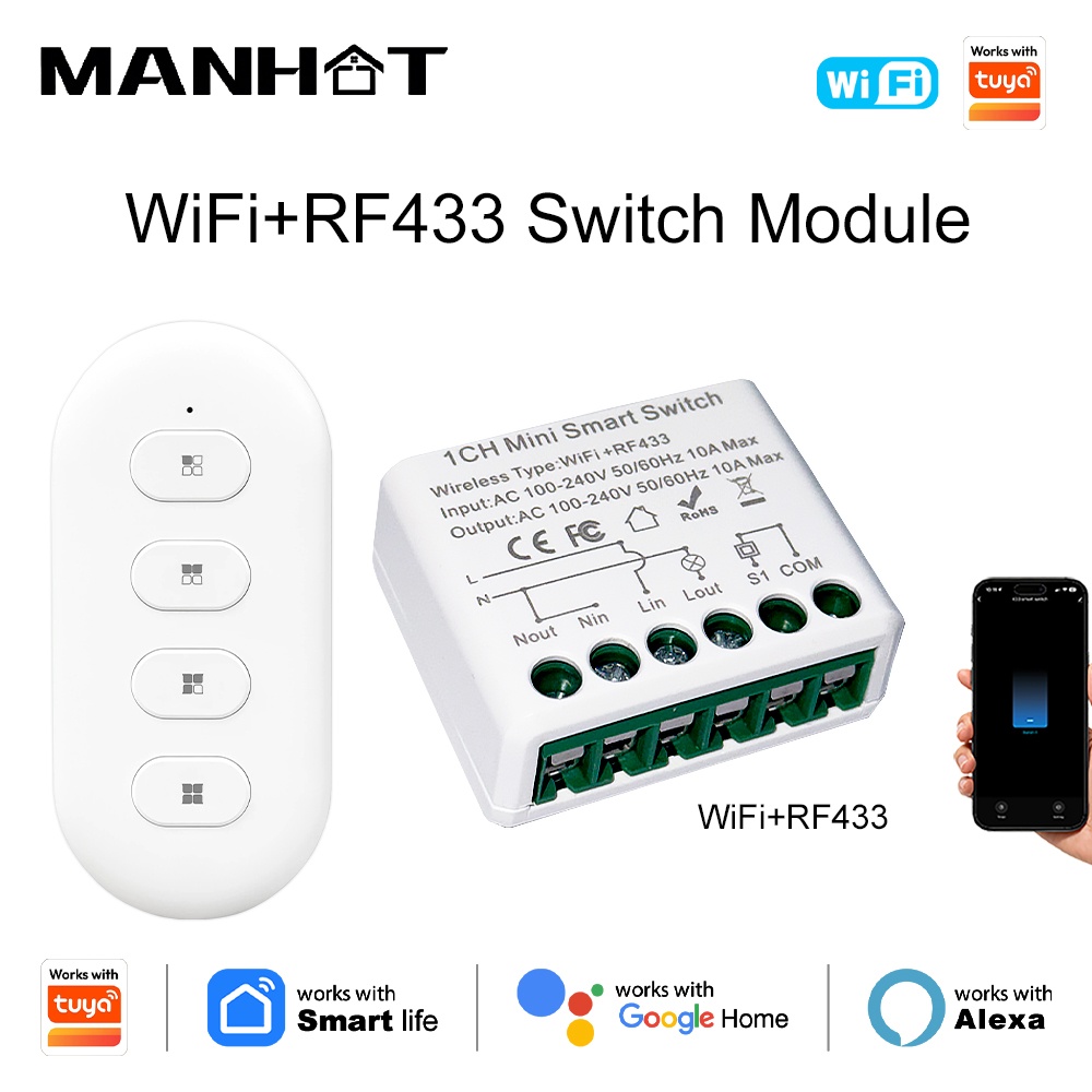 Home Automation Diy - Untuk Tuya WIFI 10A Sakelar Lampu