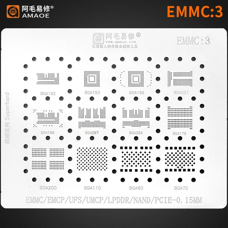 Tasmota Flash Tool - Amaoe Reballing stensil Nand Flash EMMC
