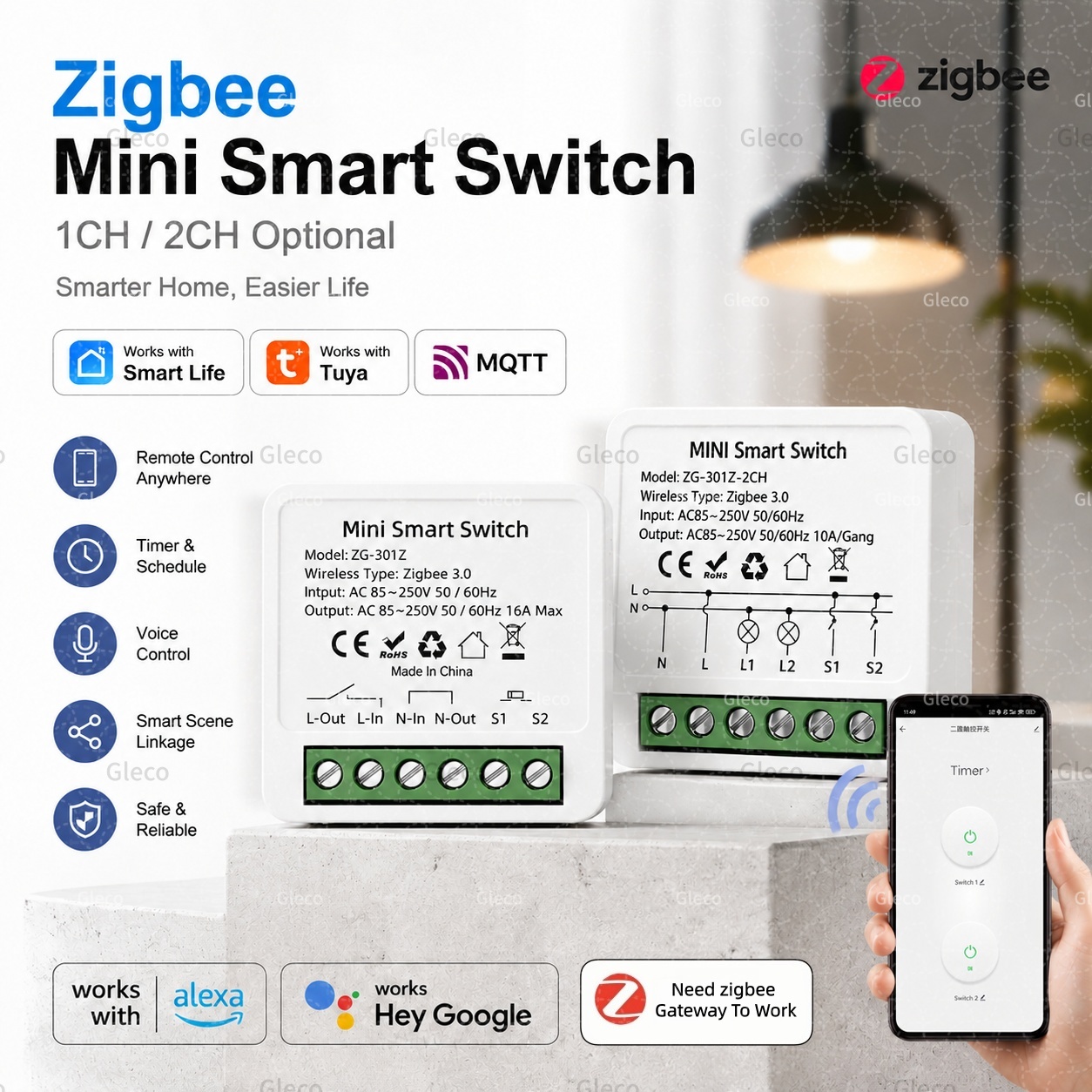 Home Automation Diy - Zigbee Tuya Smart Switch Smart Life