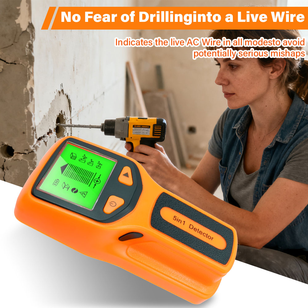 Water Leak Detector Wired - Detektor Dinding 5-in-1 Baru, Detektor Tiang