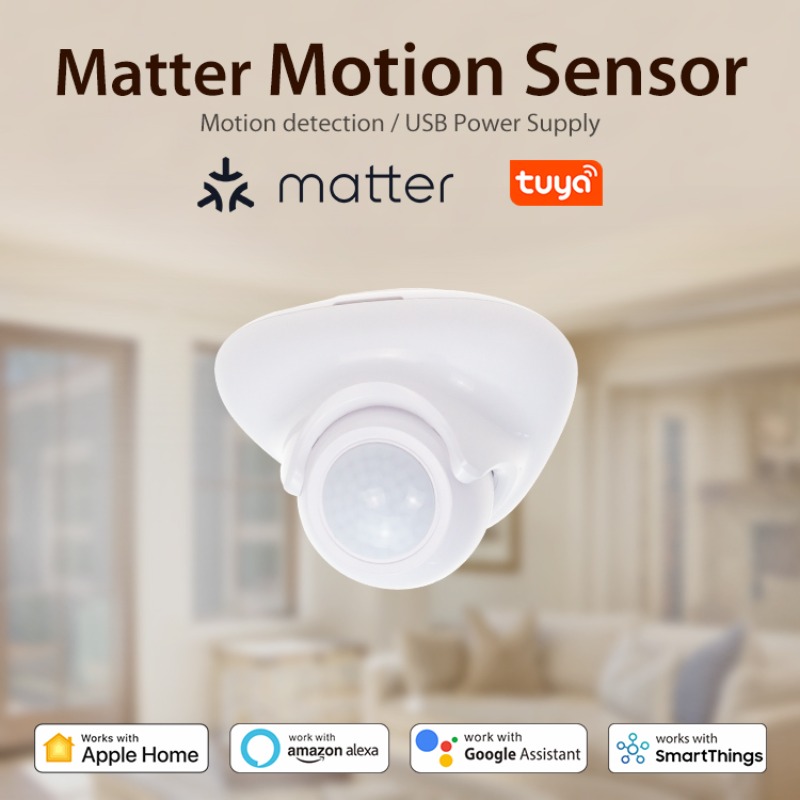 Matter Hub Thread - Sensor Gerak Kehadiran Manusia Tuya Matter