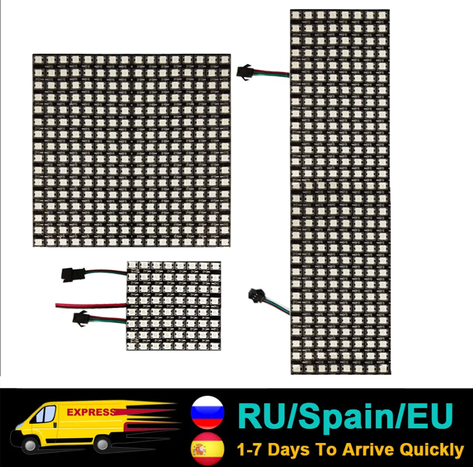 Rgb Led Matrix 8X8 - DC5V WS2812B 5050 RGB SMD Fleksibel