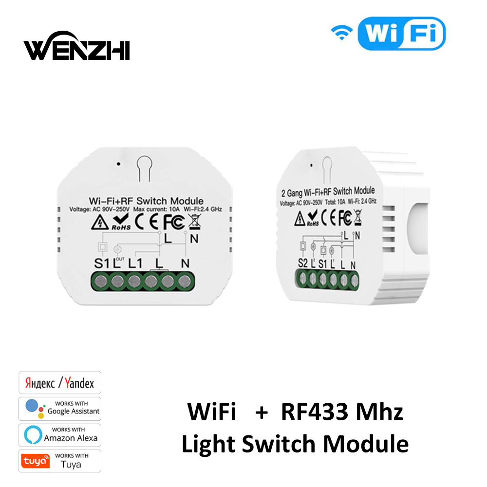 Home Automation Panel Diy - 1/2Gang Sakelar Lampu DIY Modul Wifi