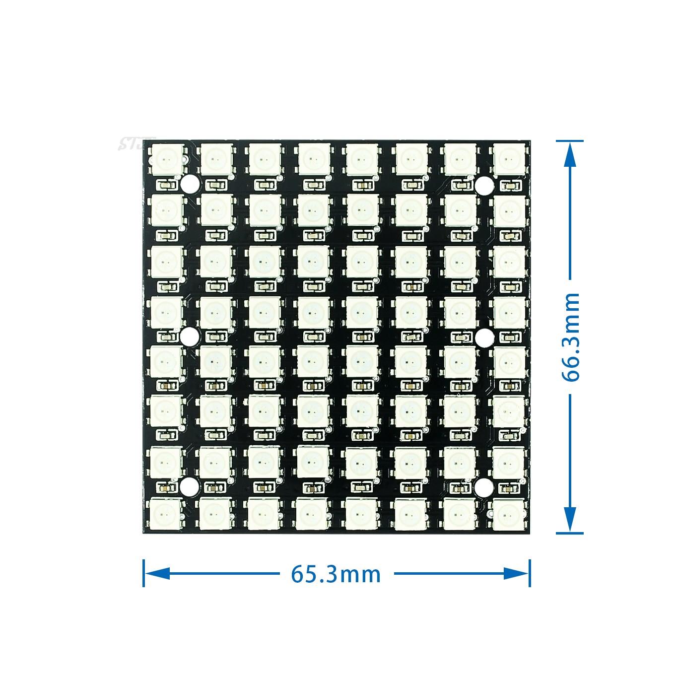 WS2812 smd LED 5050 RGB 8x8 64 - Rgb Led Matrix 8X8 ulasan dan harga