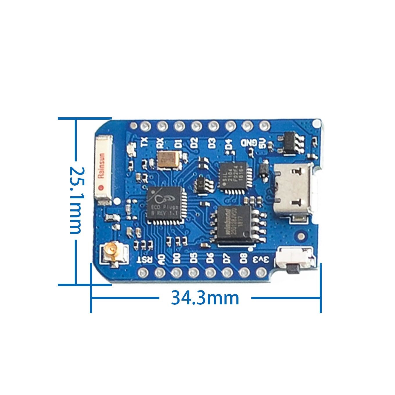 WEMOS D1 Mini Pro 4M 16M Bytes - Esp8266 Nodemcu Board ulasan dan harga