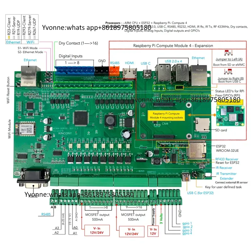 KC868-Server Ethernet Wifi RS2 - Diy Home Automation Server ulasan dan harga
