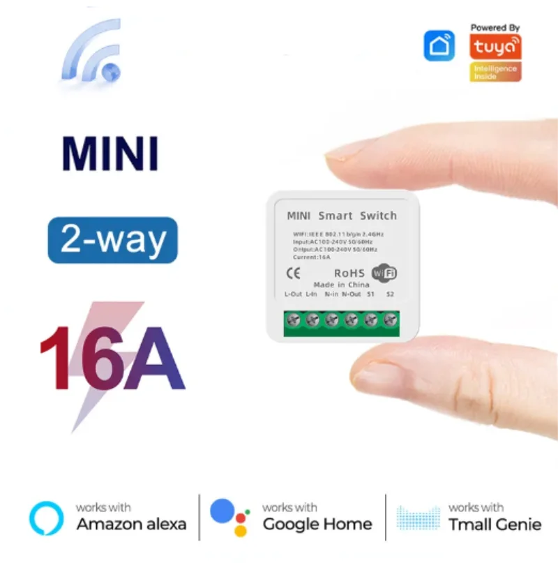 Tuya Mini 16A sakelar WiFi Sma - Home Automation Ideas ulasan dan harga