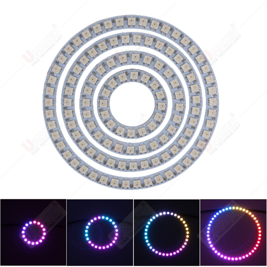 2 Buah WS2812B Lampu Panel Fle - Rgb Led Matrix 8X8 ulasan dan harga