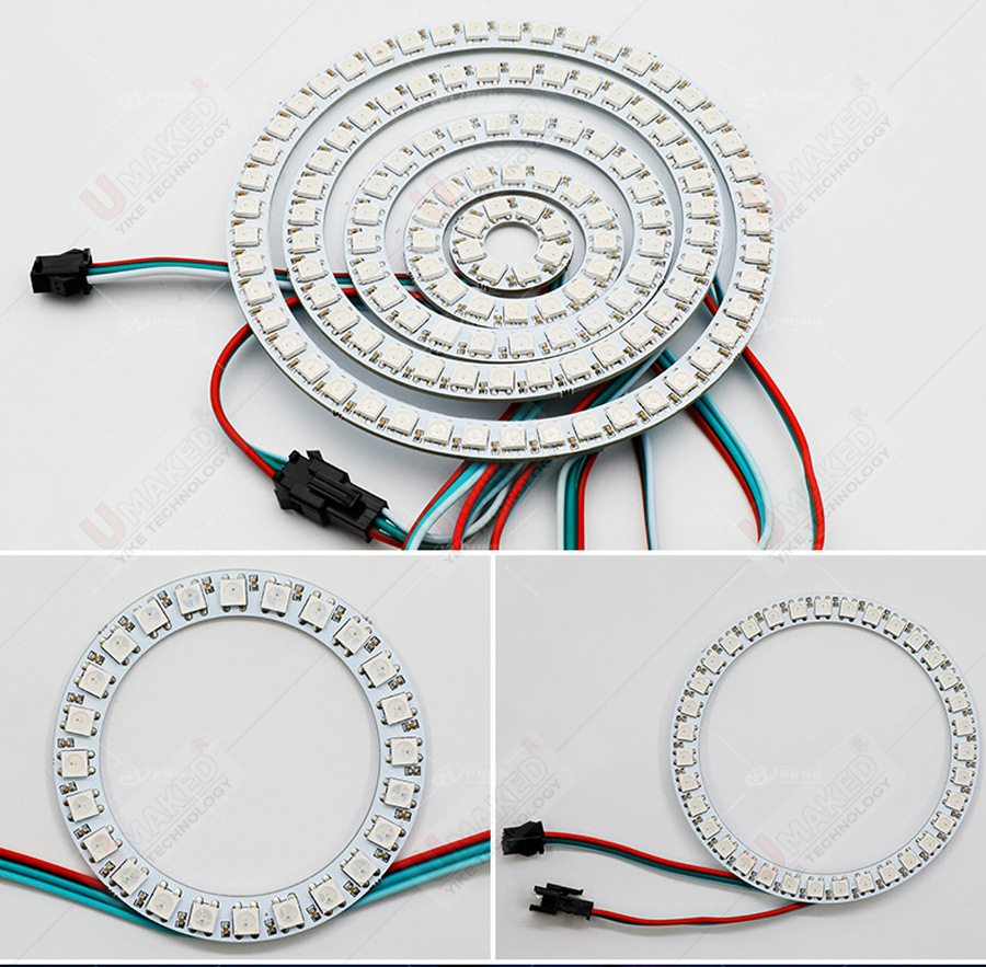 2 Buah WS2812B Lampu Panel Fle - Rgb Led Matrix 8X8 ulasan dan harga