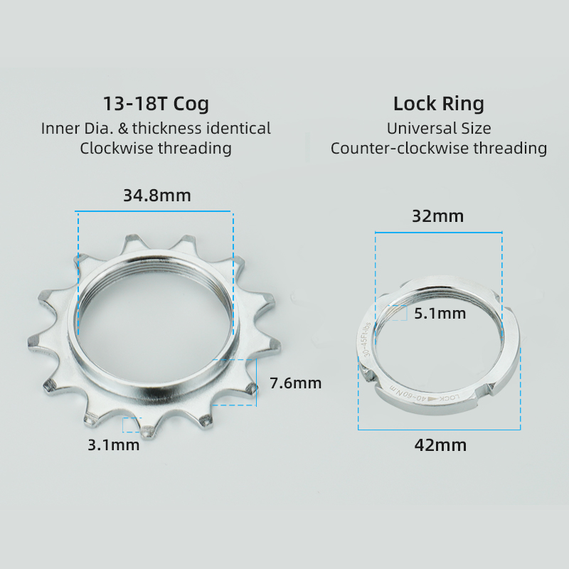 Roda Gigi Tetap Sepeda 13T 14T - Matter Hub Thread ulasan dan harga