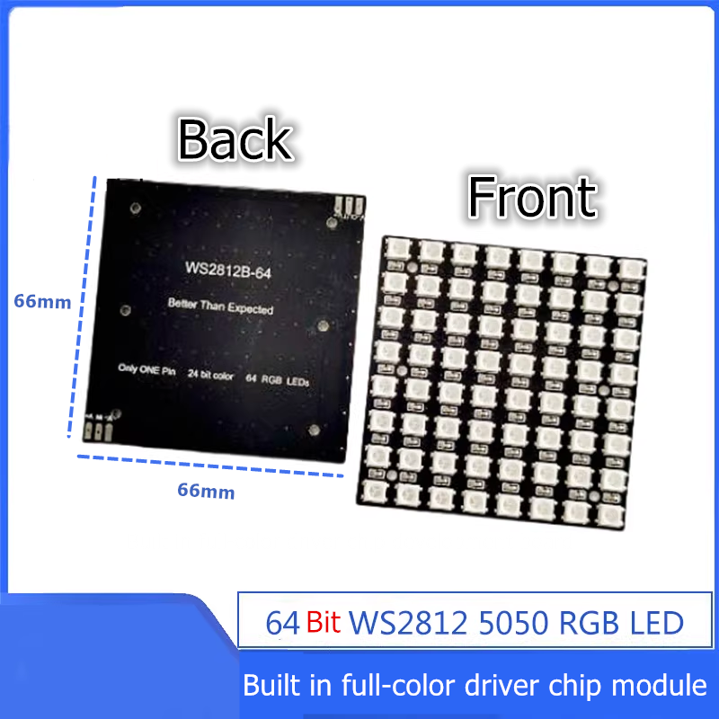 WS2812B 8X8 64Bit Modul Matrik - Rgb Led Matrix 8X8 ulasan dan harga