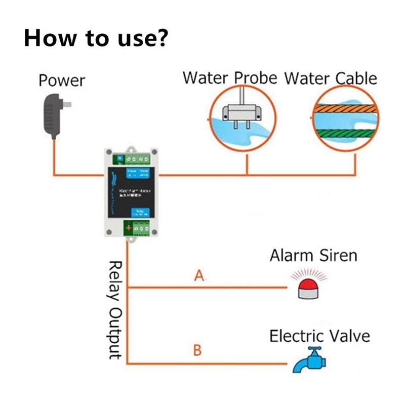 AS95-12V DC Detektor Air Berka - Water Leak Detector Wired ulasan dan harga