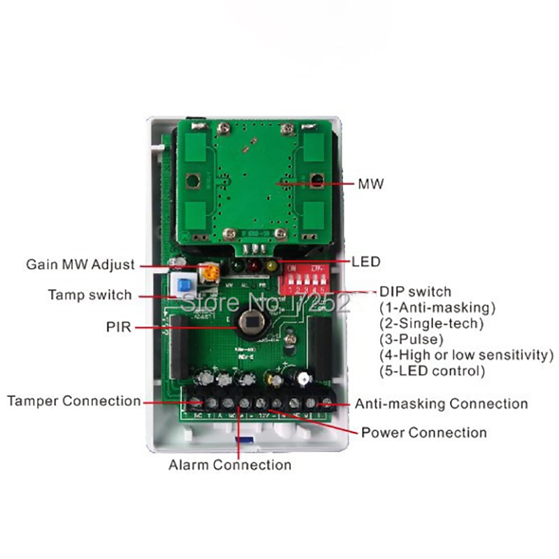 1/3 Buah Detektor Sensor Gerak - Motion Sensor Pir Wired ulasan dan harga