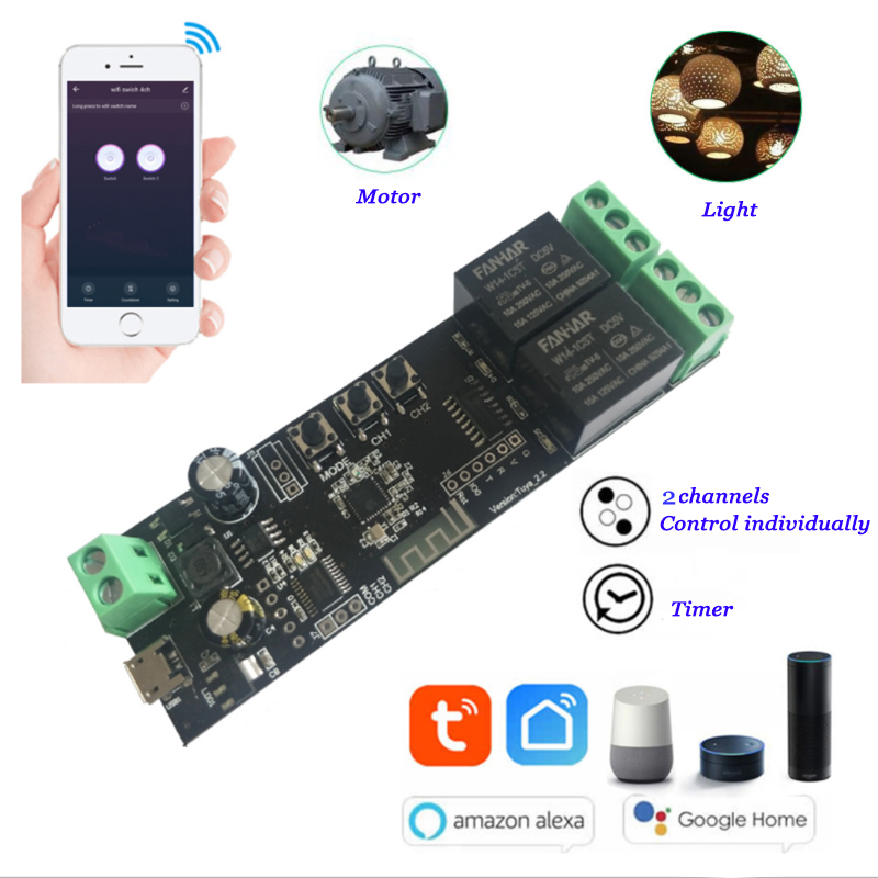 2CH Tuya Wifi Papan Kontrol Pi - Diy Home Automation Controller ulasan dan harga