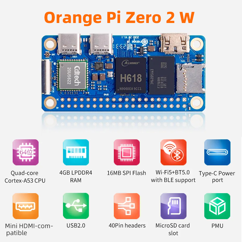 Orange Pi Zero 2W 4GB 2GB 1.5G - Pi Zero W Board ulasan dan harga