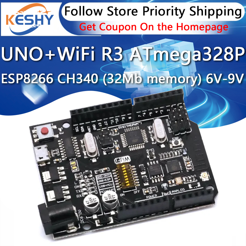 UNO + WiFi R3 ATmega328P + ESP - Esp8266 Nodemcu Board ulasan dan harga
