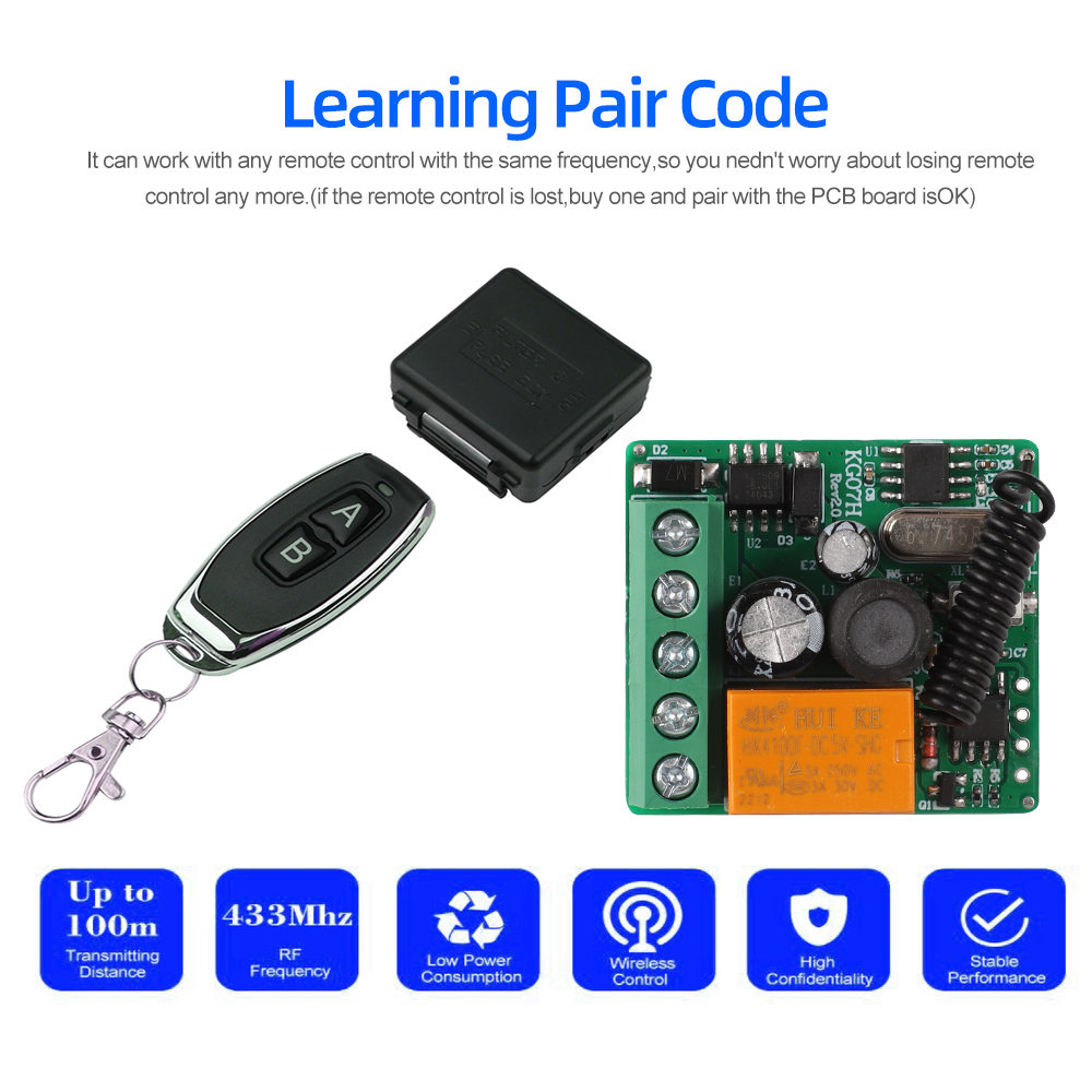 Remote Control RF 433Mhz sakla - Home Automation Tutorial ulasan dan harga