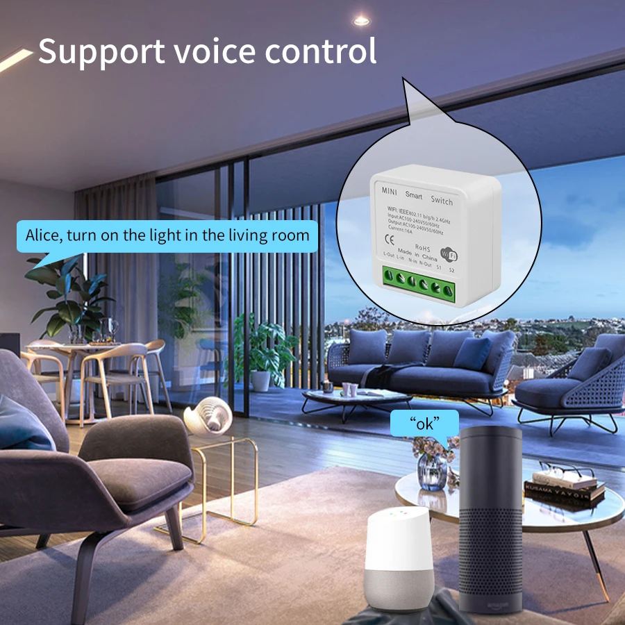 Sakelar Pintar Mini DIY 2 Arah - Home Automation Diy ulasan dan harga